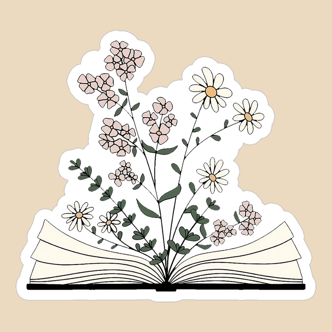 استیکر book flower کد 1141