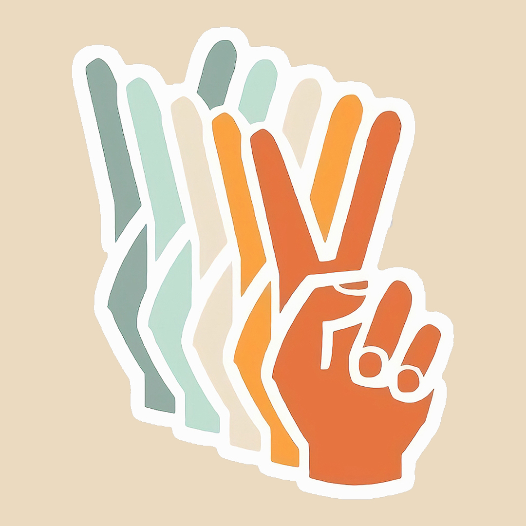 استیکر victory fingers کد 1147