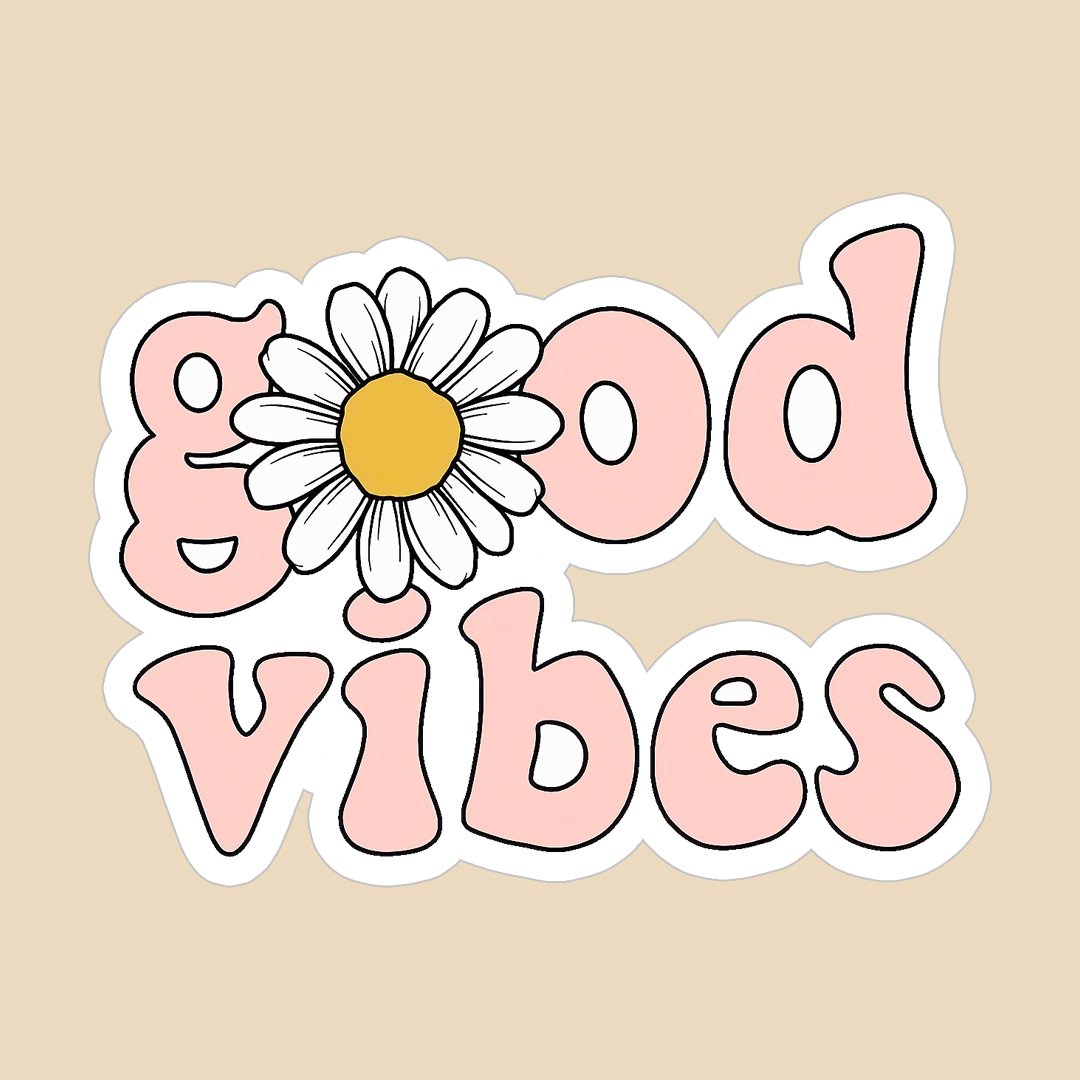 استیکر good vibes کد 1148