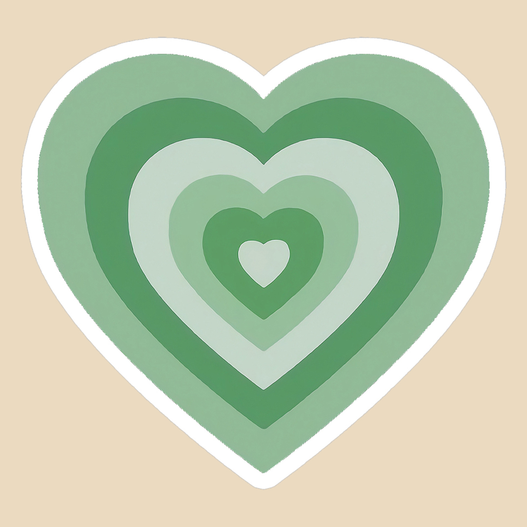 استیکر green heart کد 1158