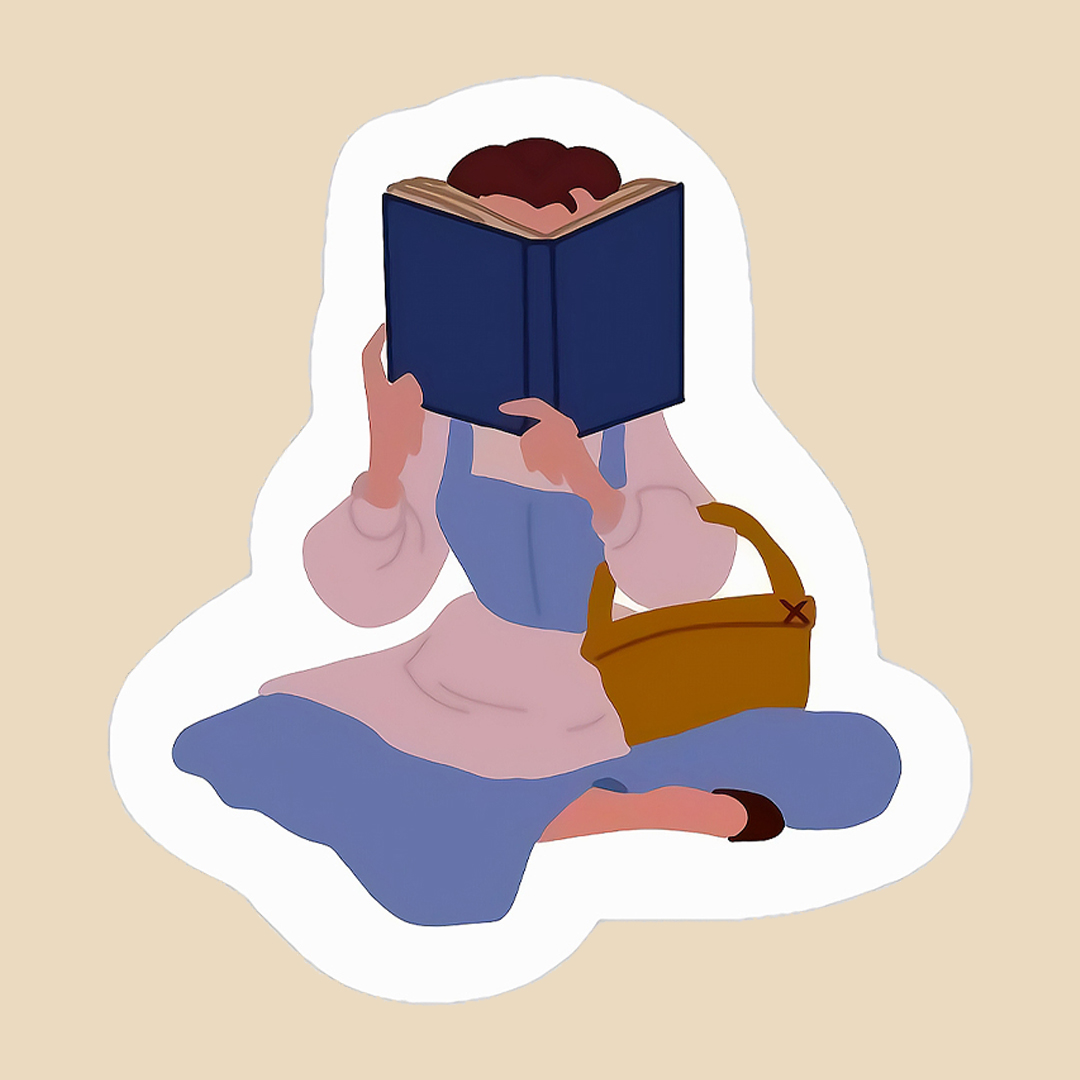 استیکر book lover کد 1278