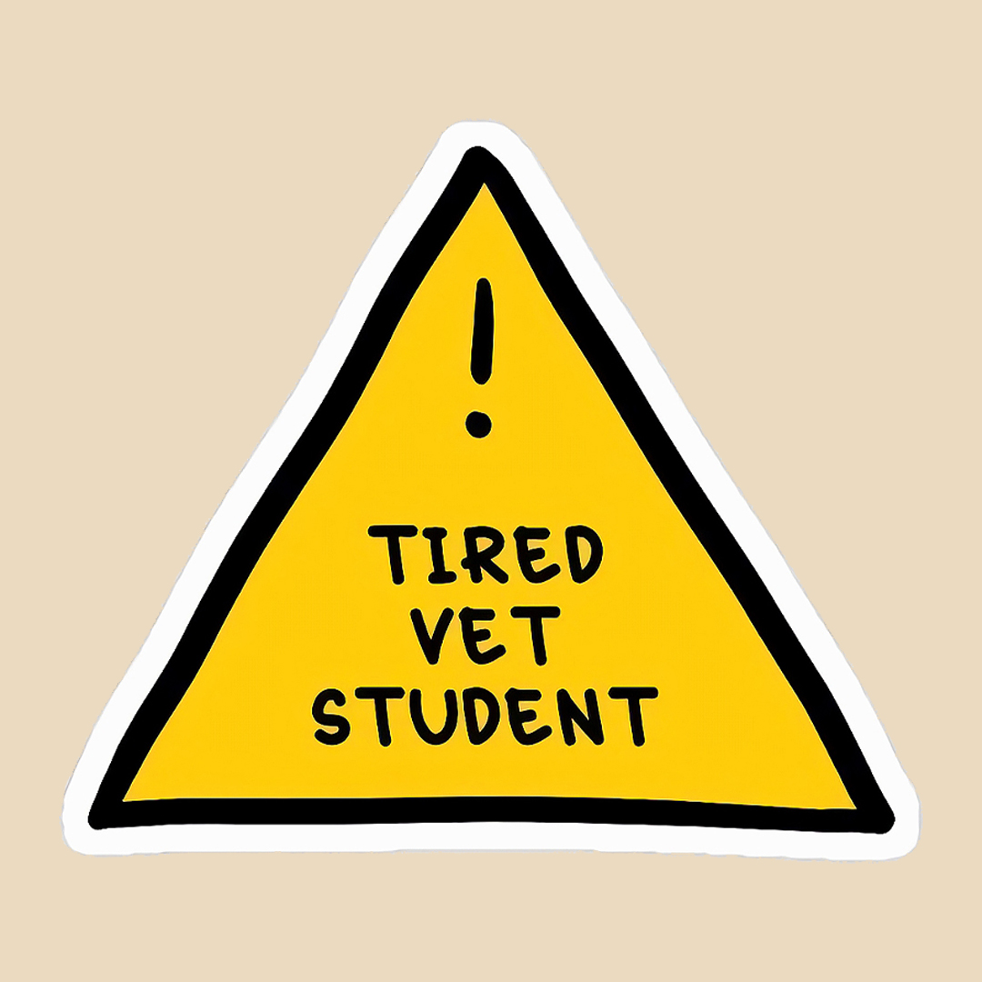استیکر tired vet student کد 1281