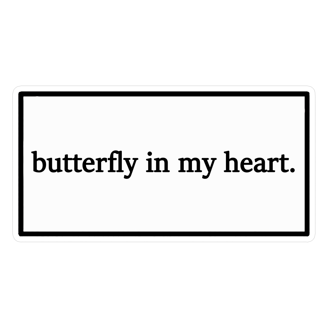 استیکر butterfly in my heart کد 1374