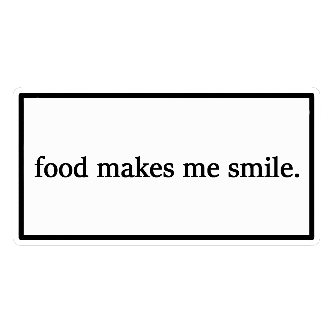 استیکر food makes me smile کد 1386
