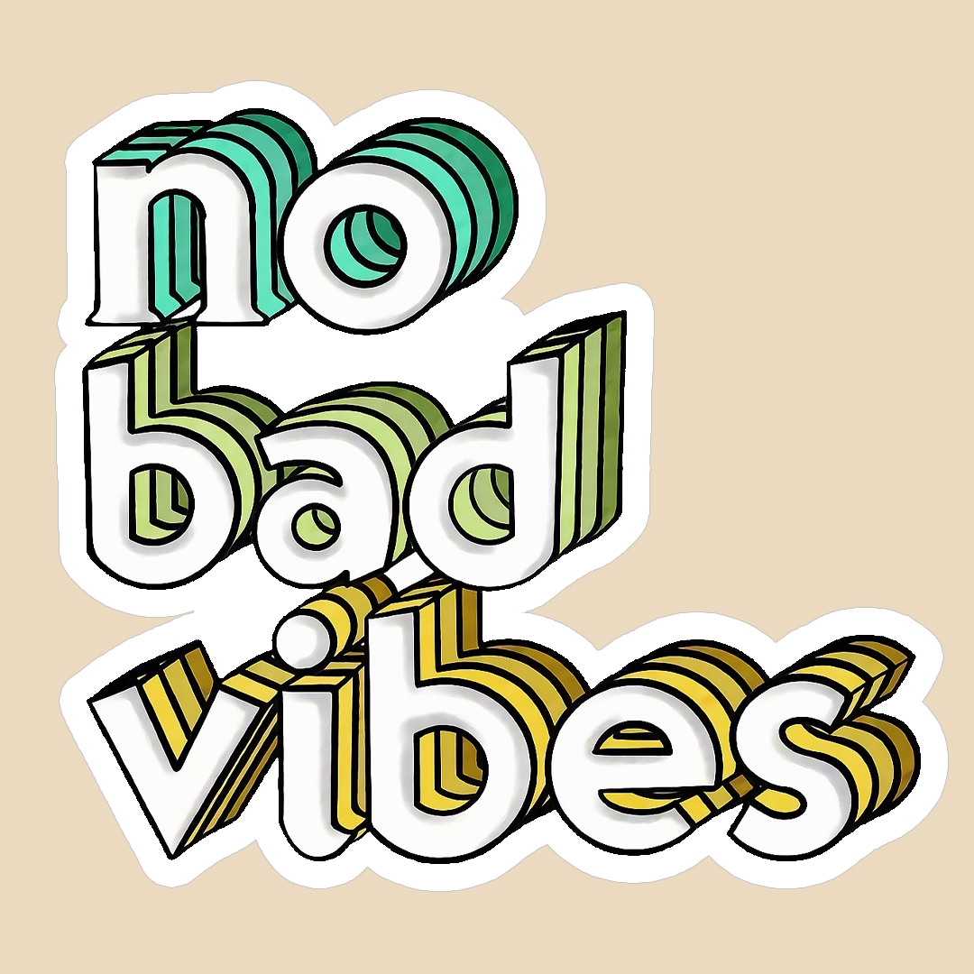 استیکر no bad vibes کد 1813