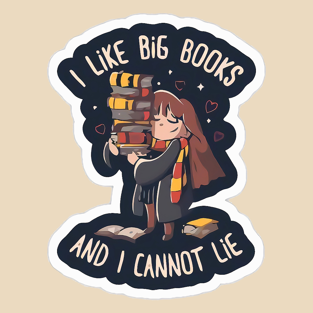 استیکر  i like big books کد 1887
