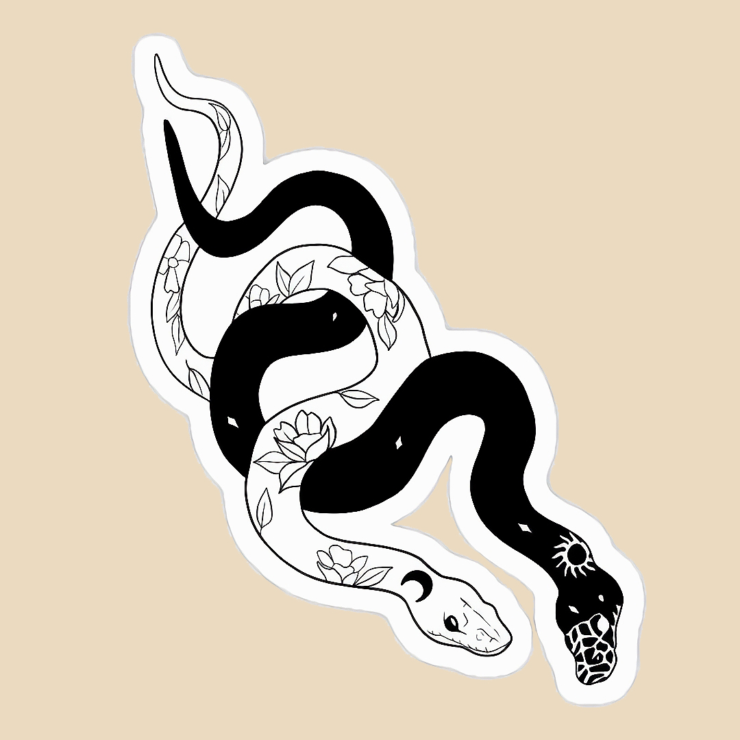 استیکر yin yang snake کد 1899