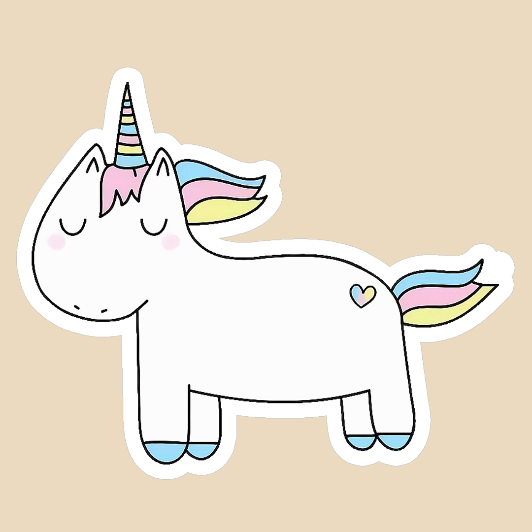 استیکر happy unicorne کد 1960