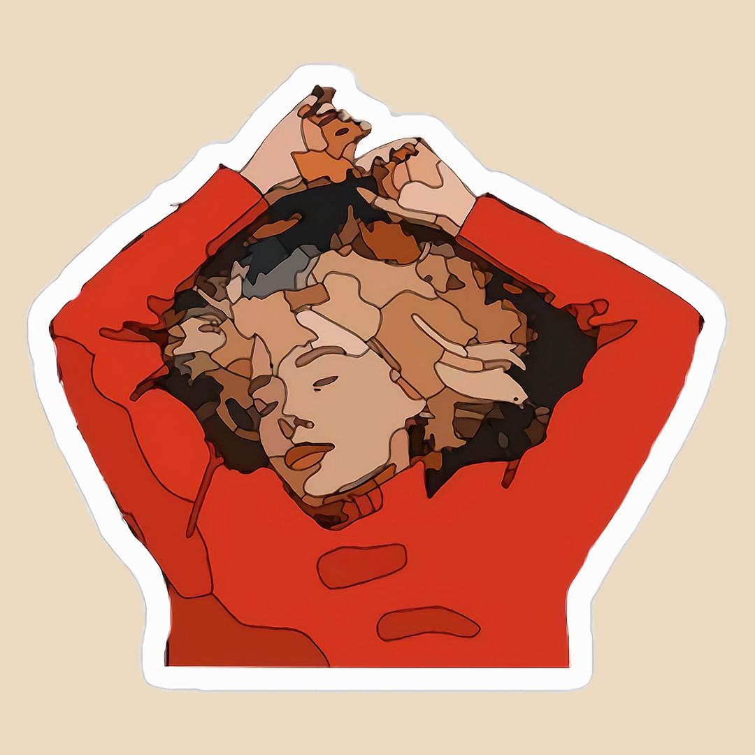 استیکر girl in red کد 2193