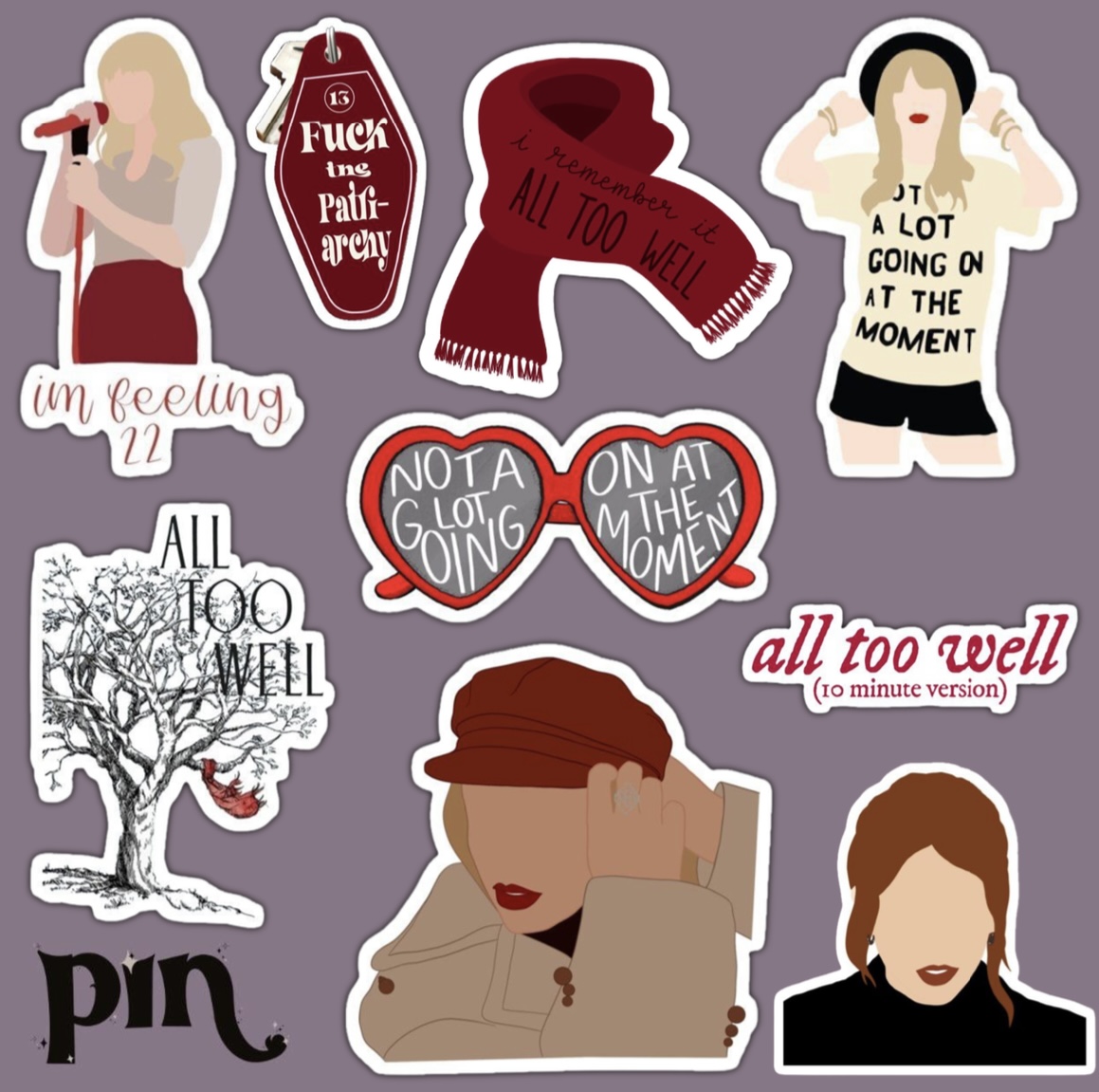 پک استیکر red