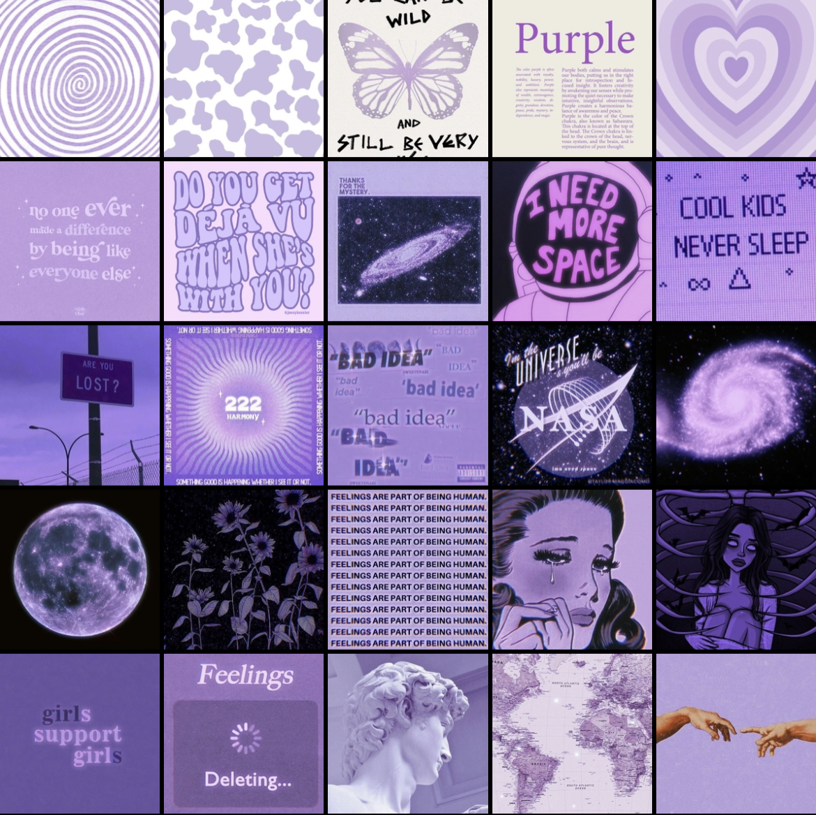 پک پوستر مربعی بنفش - ۳۴ عددی