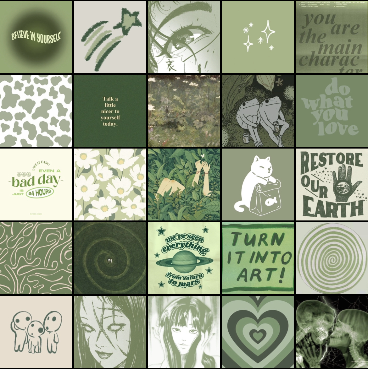 پک پوستر مربعی سبز - ۳۲ عددی