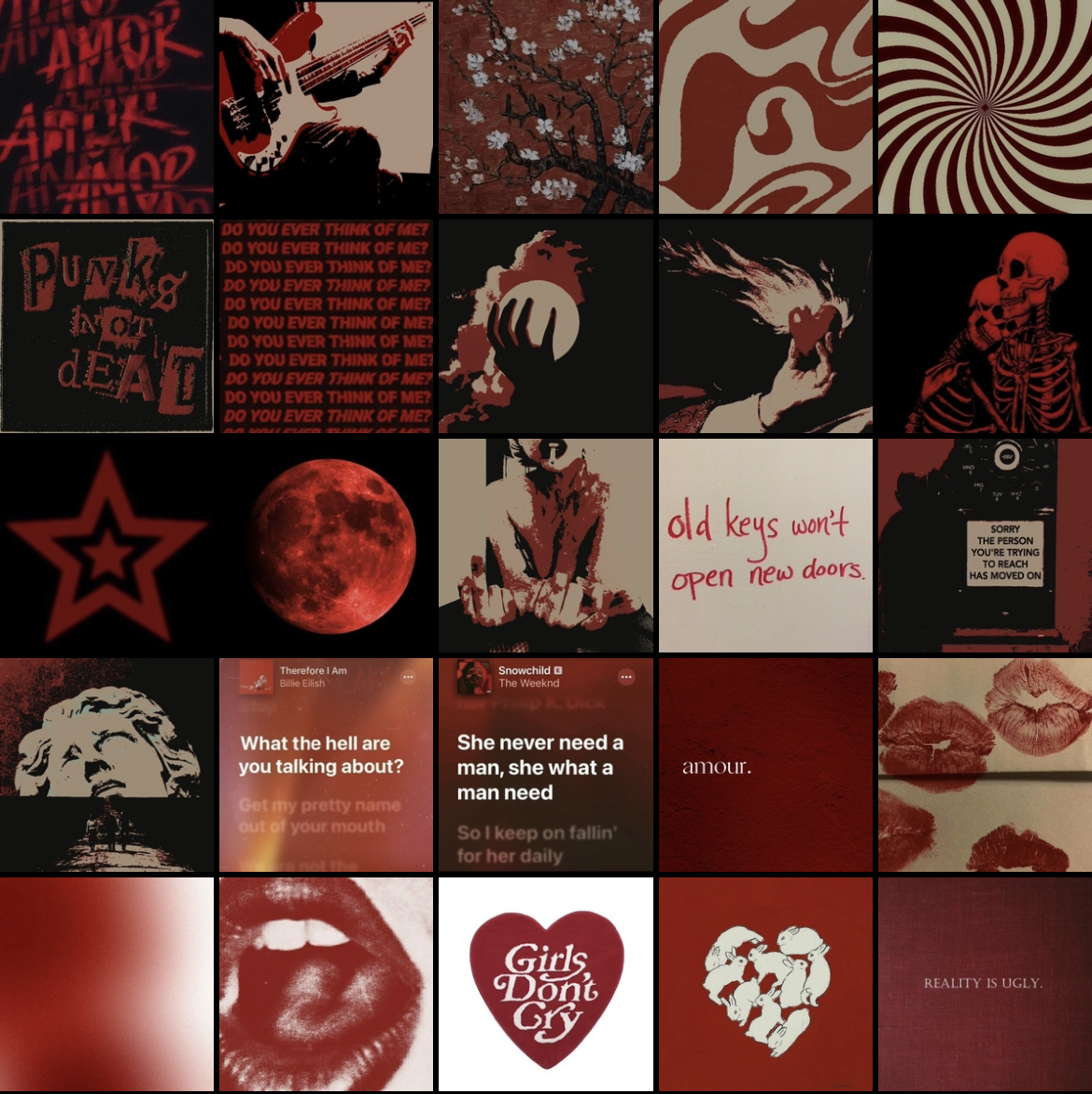 پک پوستر مربعی قرمز - ۳۲ عددی