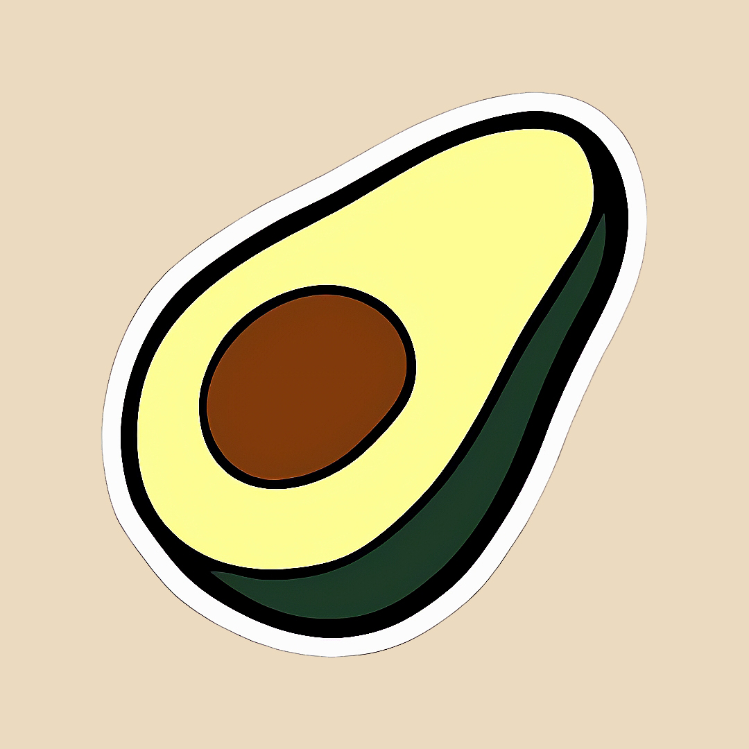 استیکر avocado کد 1103