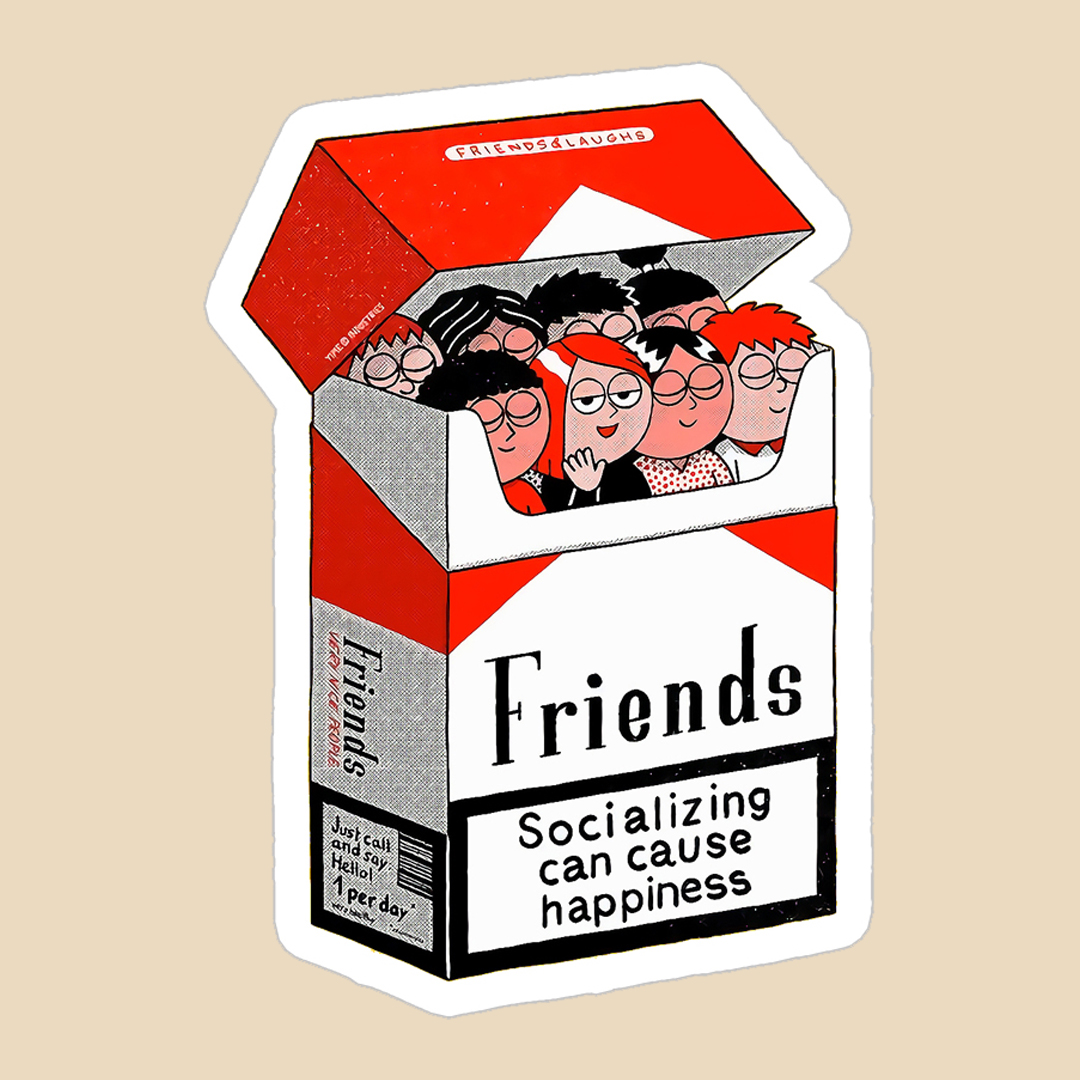 استیکر friends smoke  کد 1129