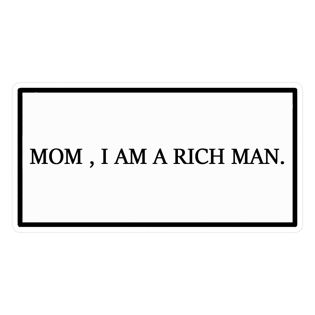 استیکر i am a rich man کد 1342
