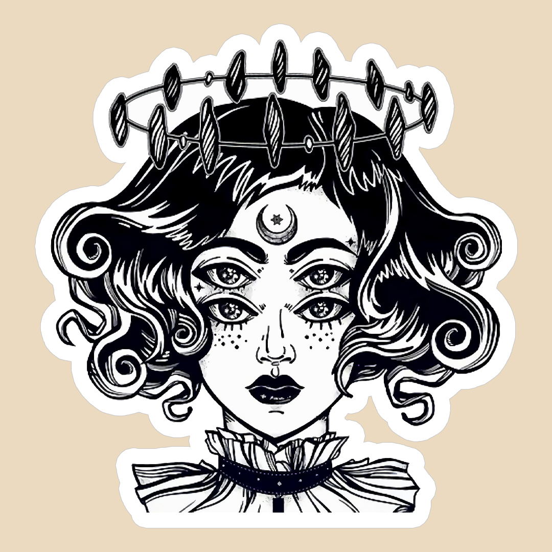 استیکر a female witch کد 1602