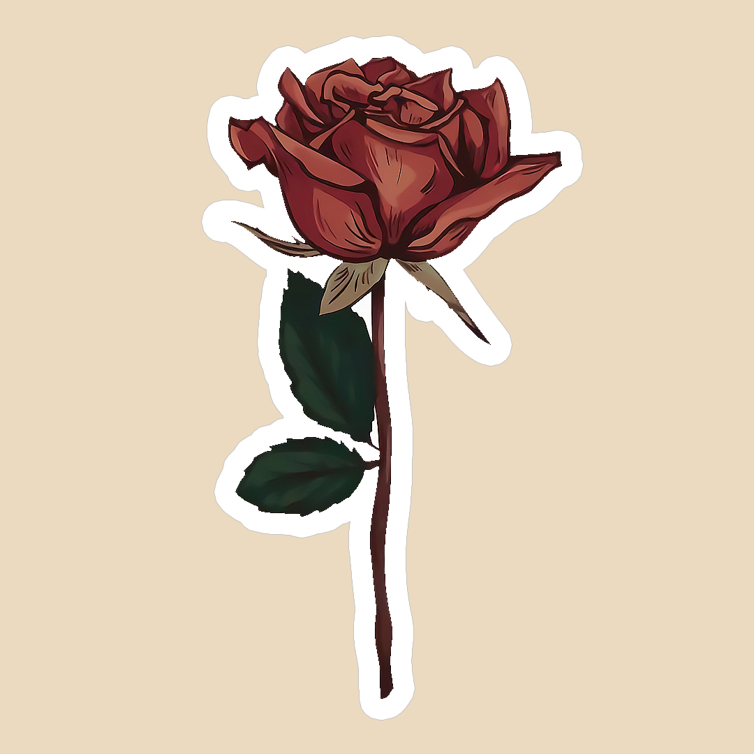 استیکر rose کد 1597