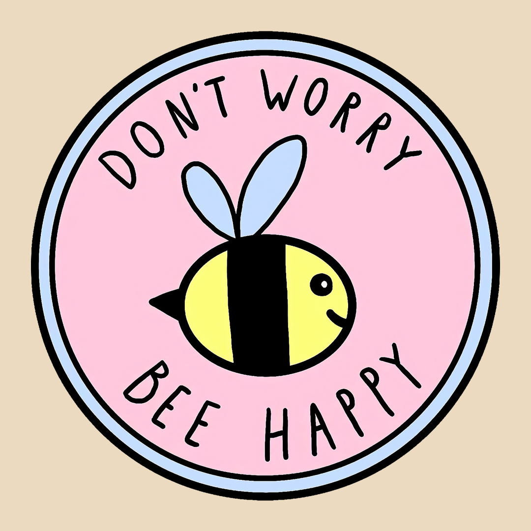 استیکر bee happy کد 1787
