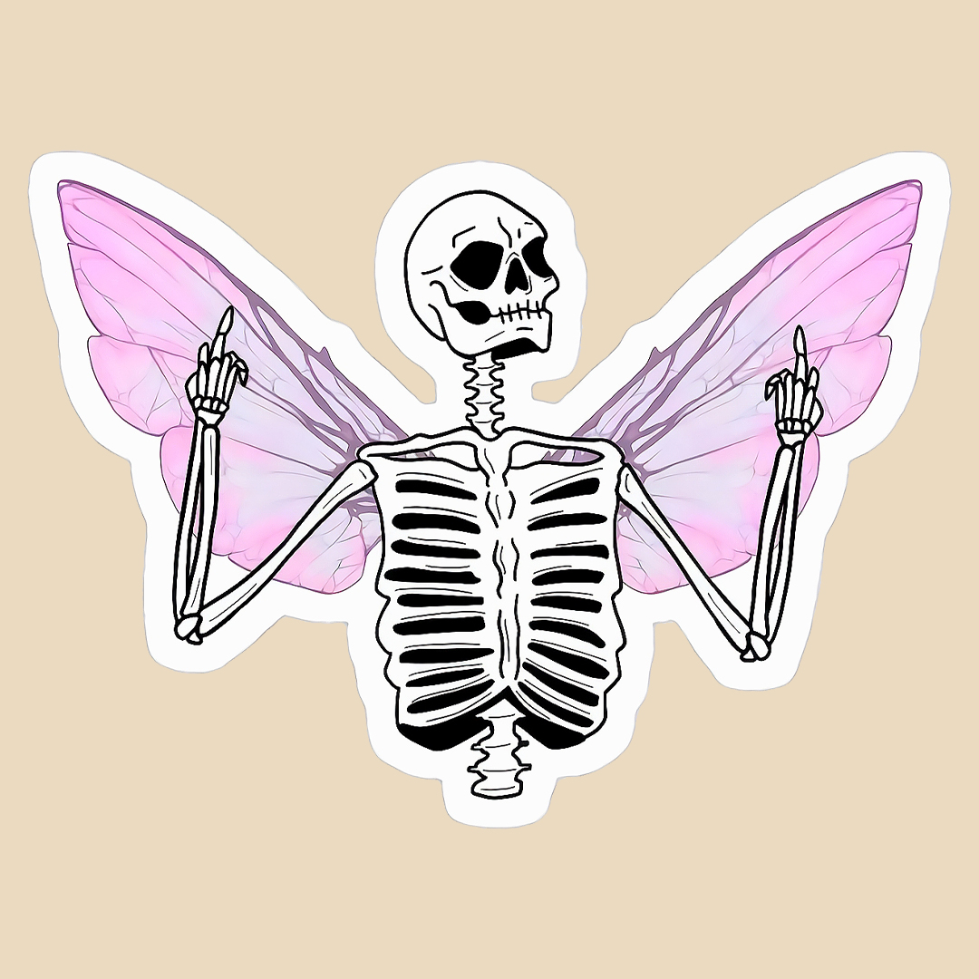 استیکر butterfly skeleton کد 1897