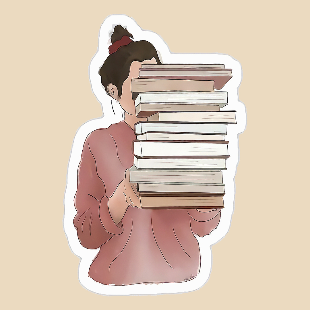 استیکر book lover کد 2169