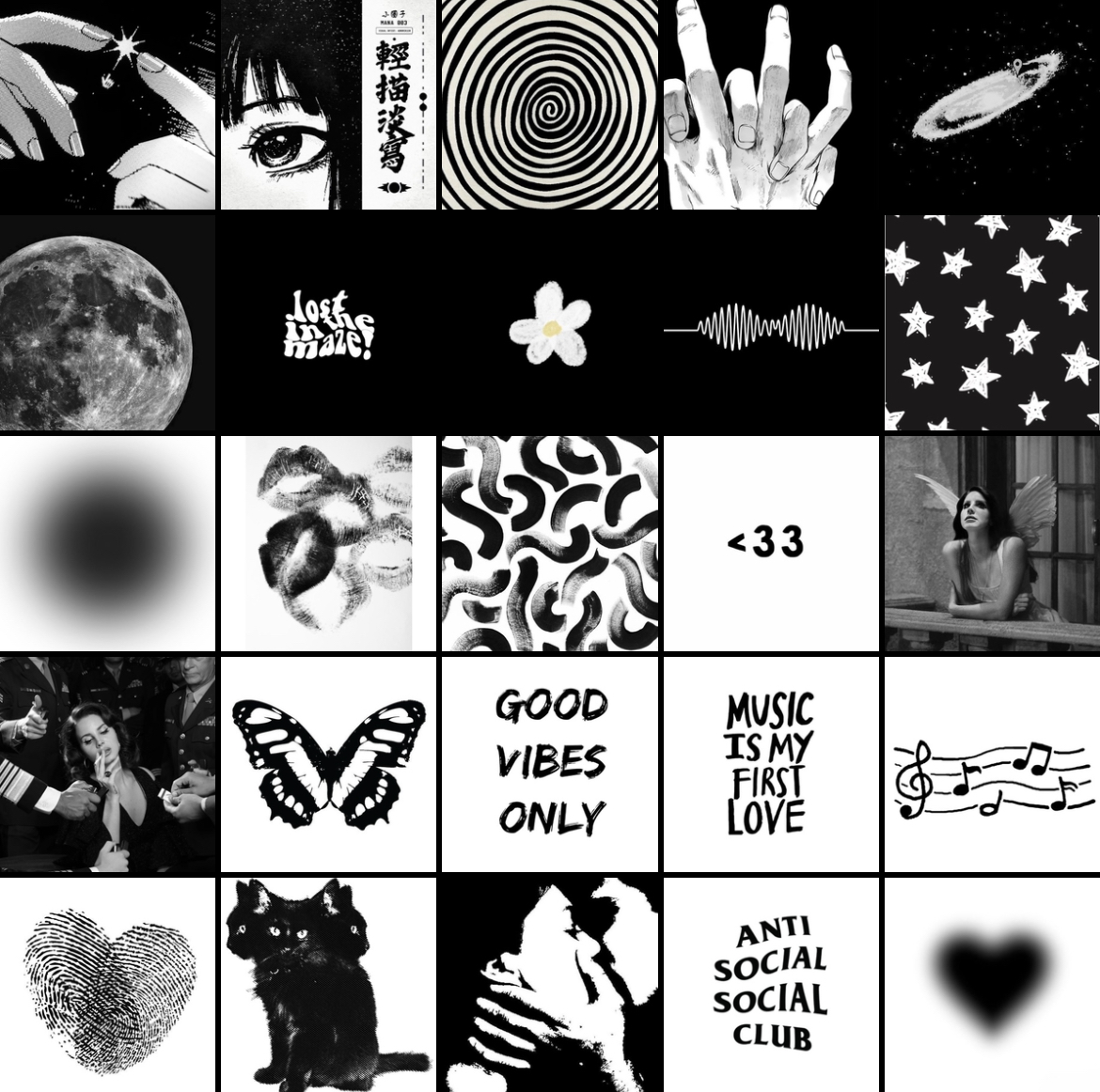 پک‌ پوستر مربعی مشکی - ۳۴ عددی