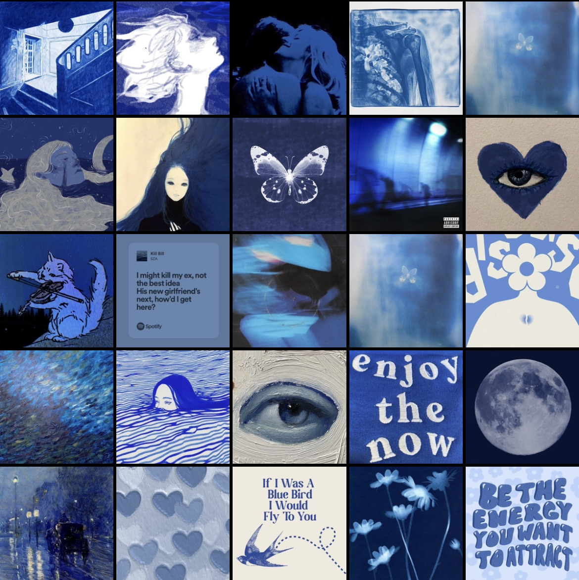 پک پوستر مربعی آبی - ۳۲ عددی