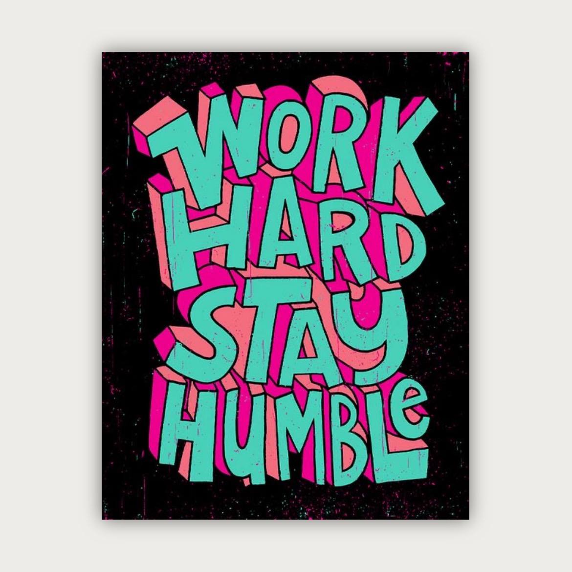 پوستر work hard